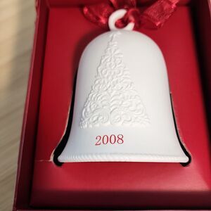 Hallmark Keepsake Ornament Porcelain Bell Dated 2008 With Box Christmas Holiday